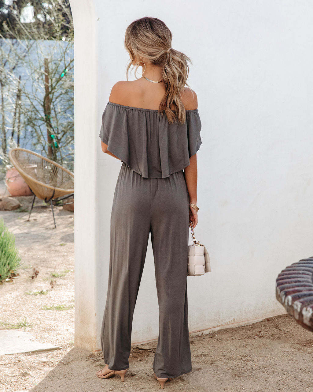 Damen Off-Shoulder Jumpsuit Sovae