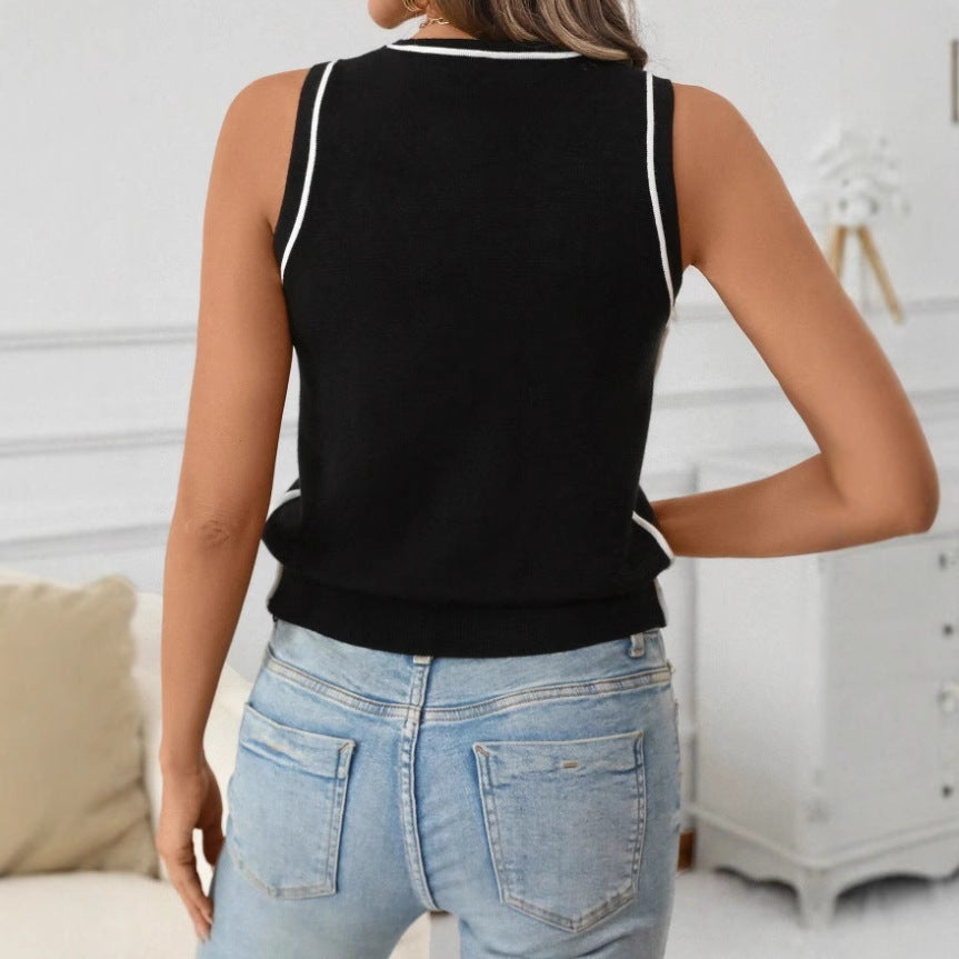 Damen ärmelloses Basic-Oberteil mit sportlicher Ausstrahlung Sovae