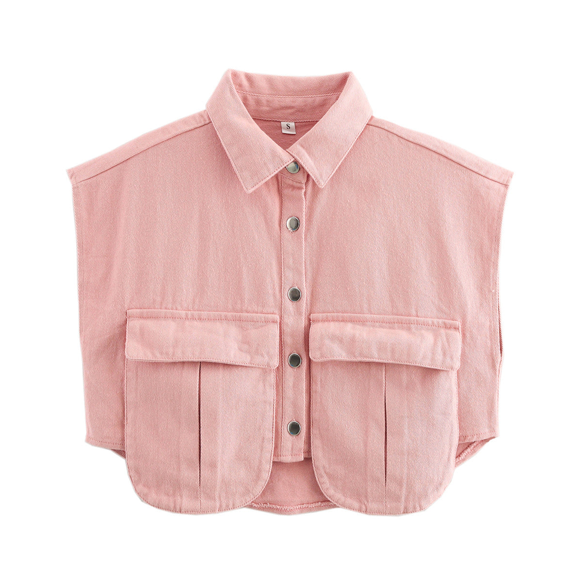 Damen ärmellose Utility-Bluse mit Taschen Sovae