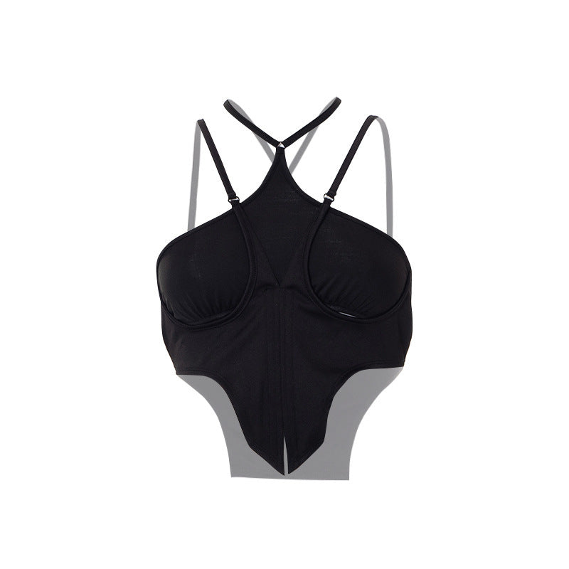 Damen Sportliches Bustier mit elegantem Rüschendetail Sovae