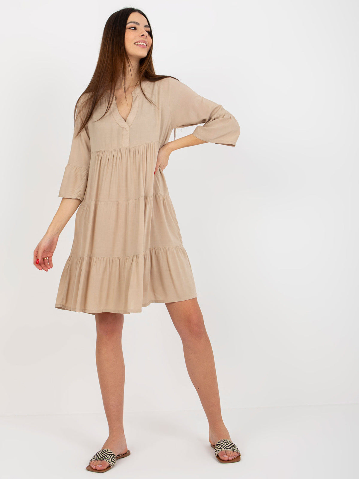 Damen Midi Kleid Sovae