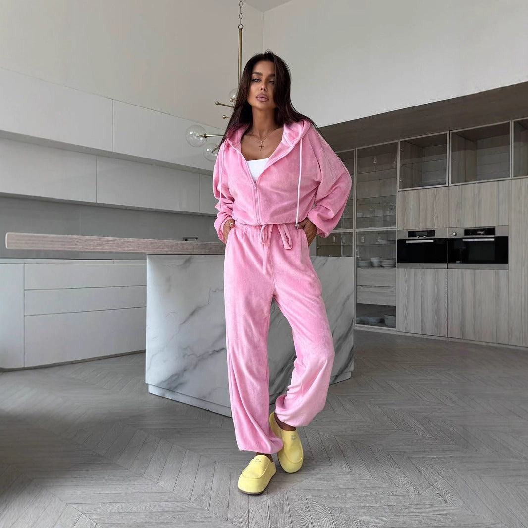 Damen Lounge-Set mit modischem Reißverschluss Sovae