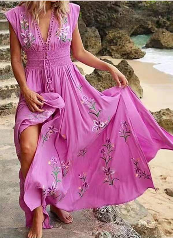 Damen Maxikleid Sovae