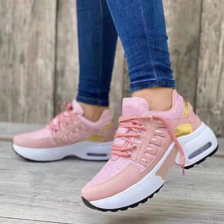 Damen Sportliche Lauf-Sneaker mit atmungsaktiver Mesh-Oberfläche und dämpfendem Sohlenprofil Sovae