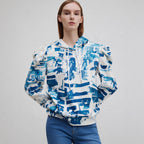 Damen lässiger Hoodie mit Puffärmeln Sovae