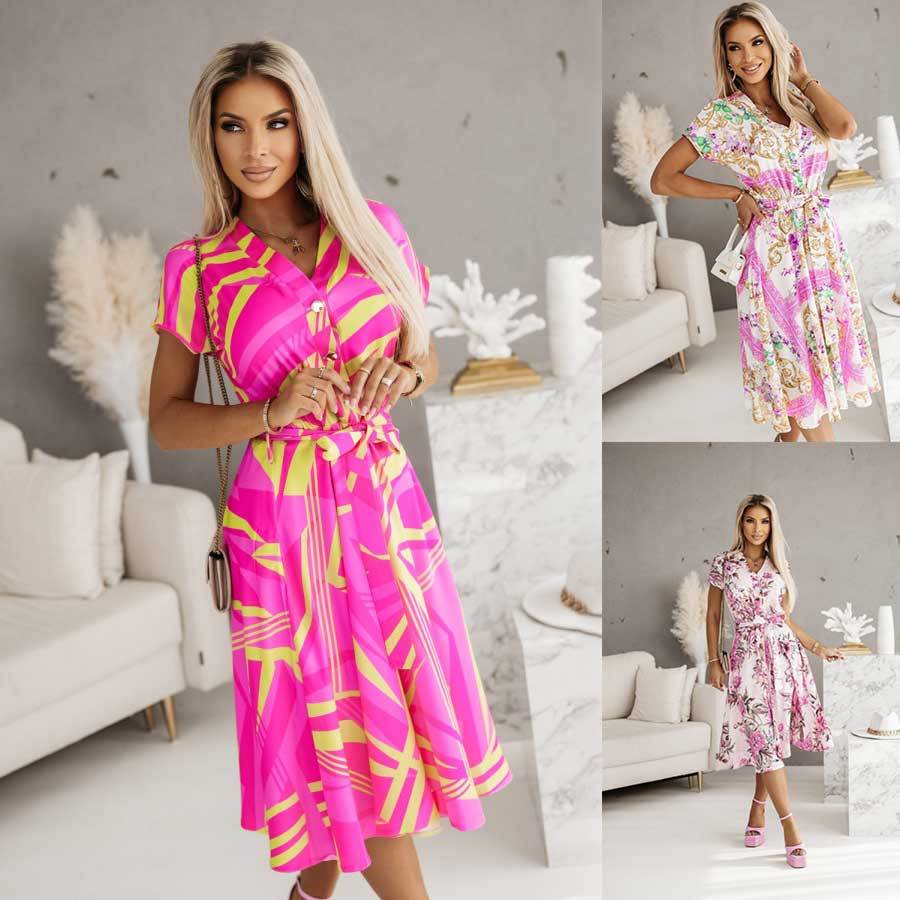 Damen Elegantly Tailored Floral Midi Dress Sovae