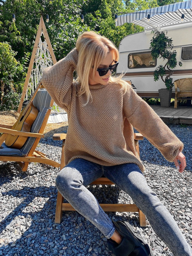 Damen Strukturierter Strickpullover Sovae