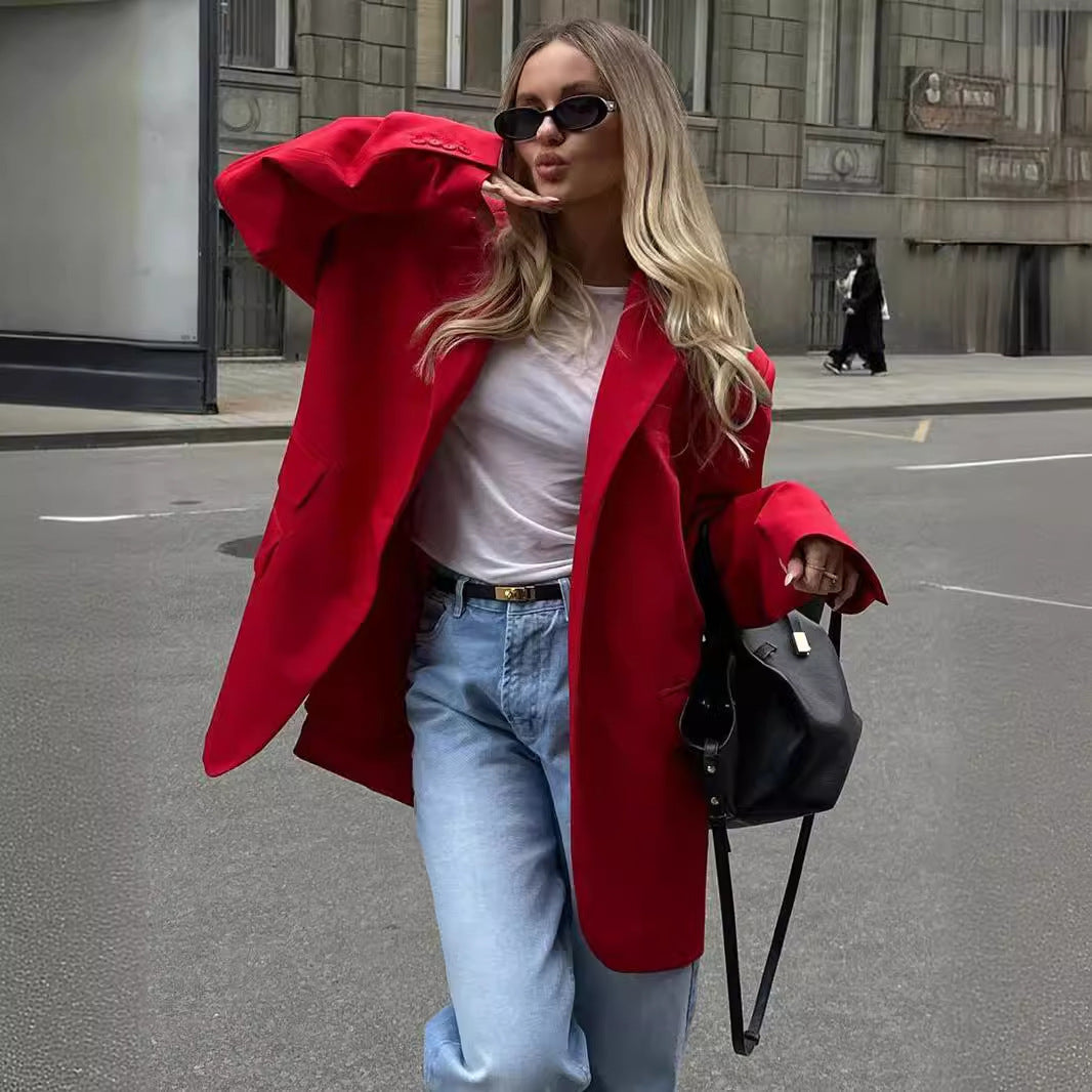 Damen Oversized Blazer mit lässigem Schnitt Sovae