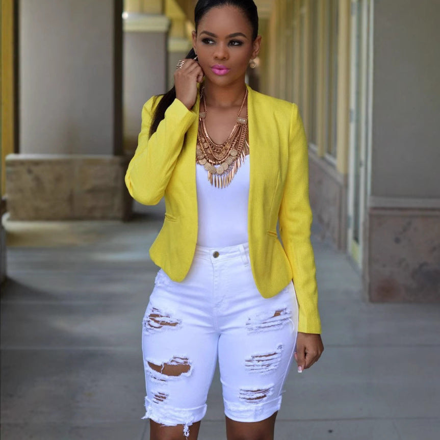 Damen Zerstörte Denim-Shorts im modischen Relaxed Fit Sovae