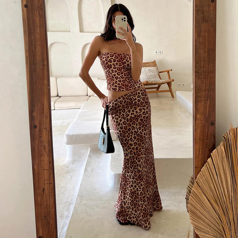 Damen Maxikleid mit Bandeau-Ausschnitt und asymmetrischem Schnitt Sovae