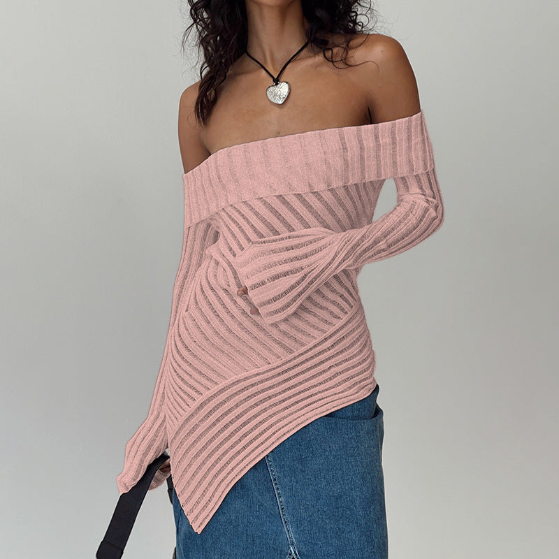 Damen Off-Shoulder Stricktop Sovae