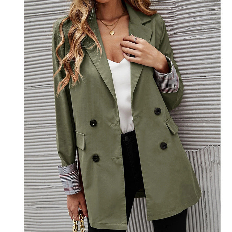 Damen Modischer Blazer mit doppelter Knopfleiste und eleganten Details Sovae