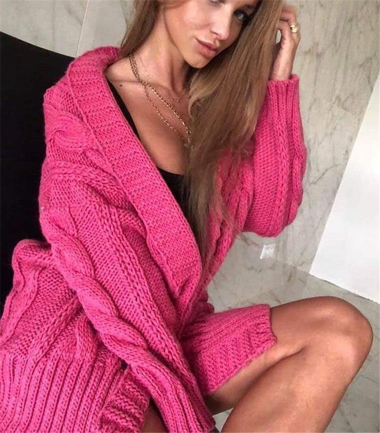 Damen Großer Oversized Strickpullover Sovae