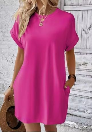 Damen lässiges T-Shirt-Kleid Sovae