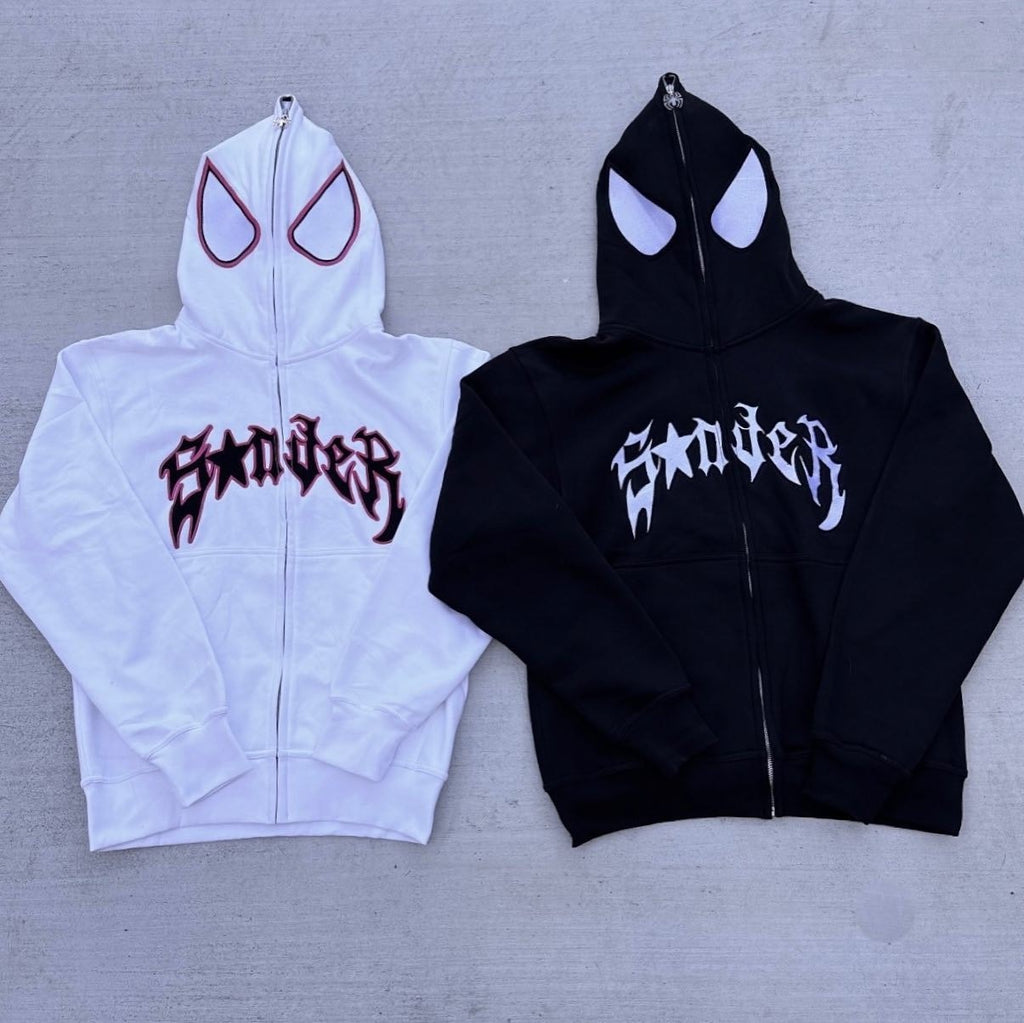 Damen Kapuzenpullover mit künstlerischem Spider-Motiv Sovae
