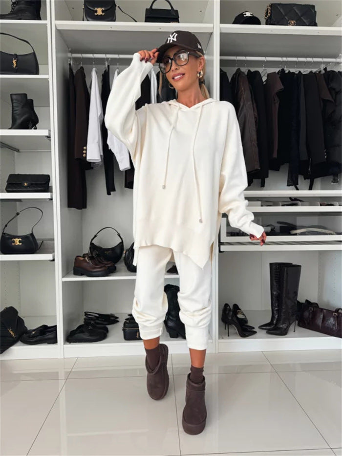 Damen bequemer Hoodie und entspannte Jogginghose Set Sovae