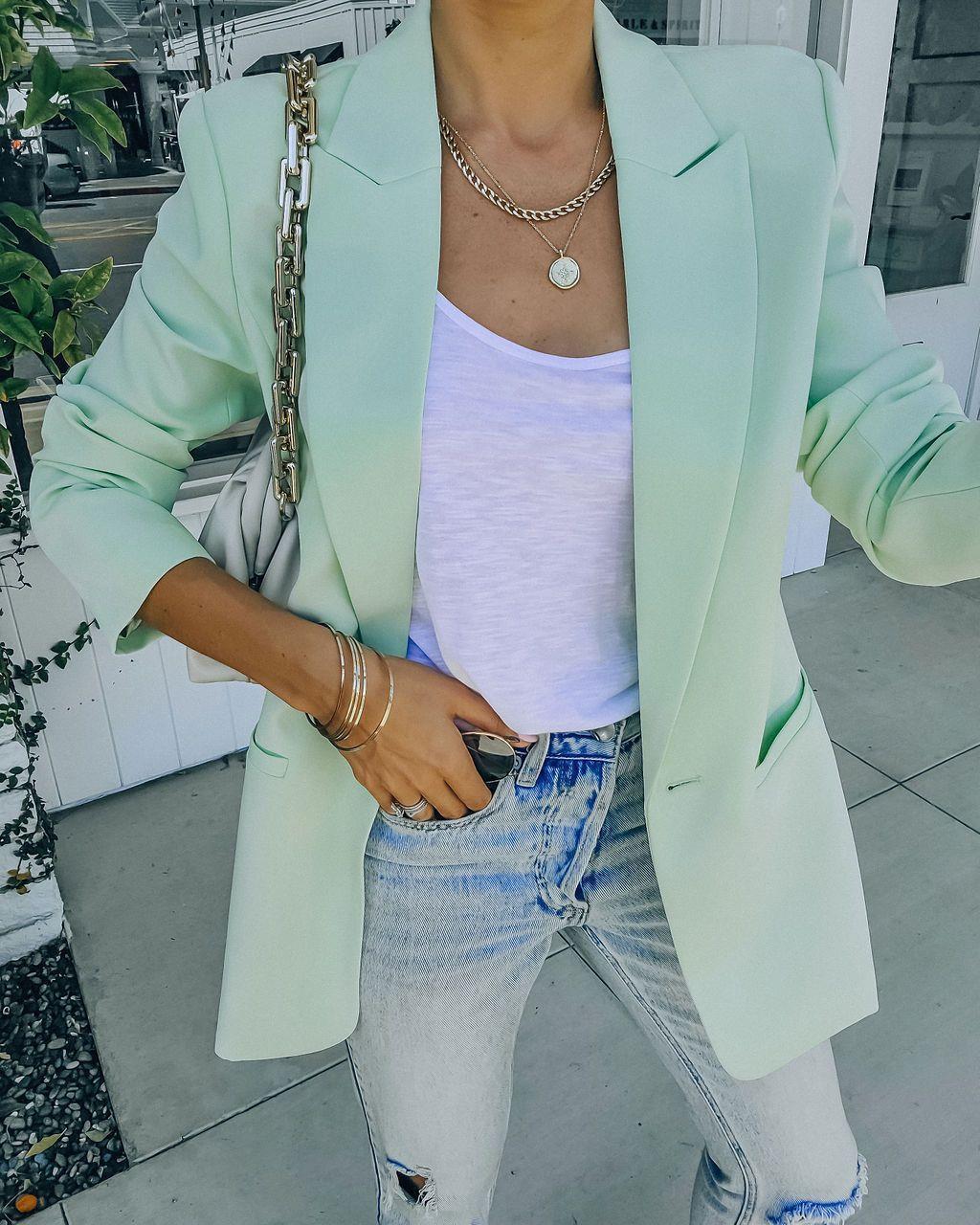 Damen Modischer Oversized Blazer mit strukturiertem Design und praktischen Taschen Sovae