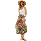Damen Boho-Rock mit lässigen Rüschen Sovae