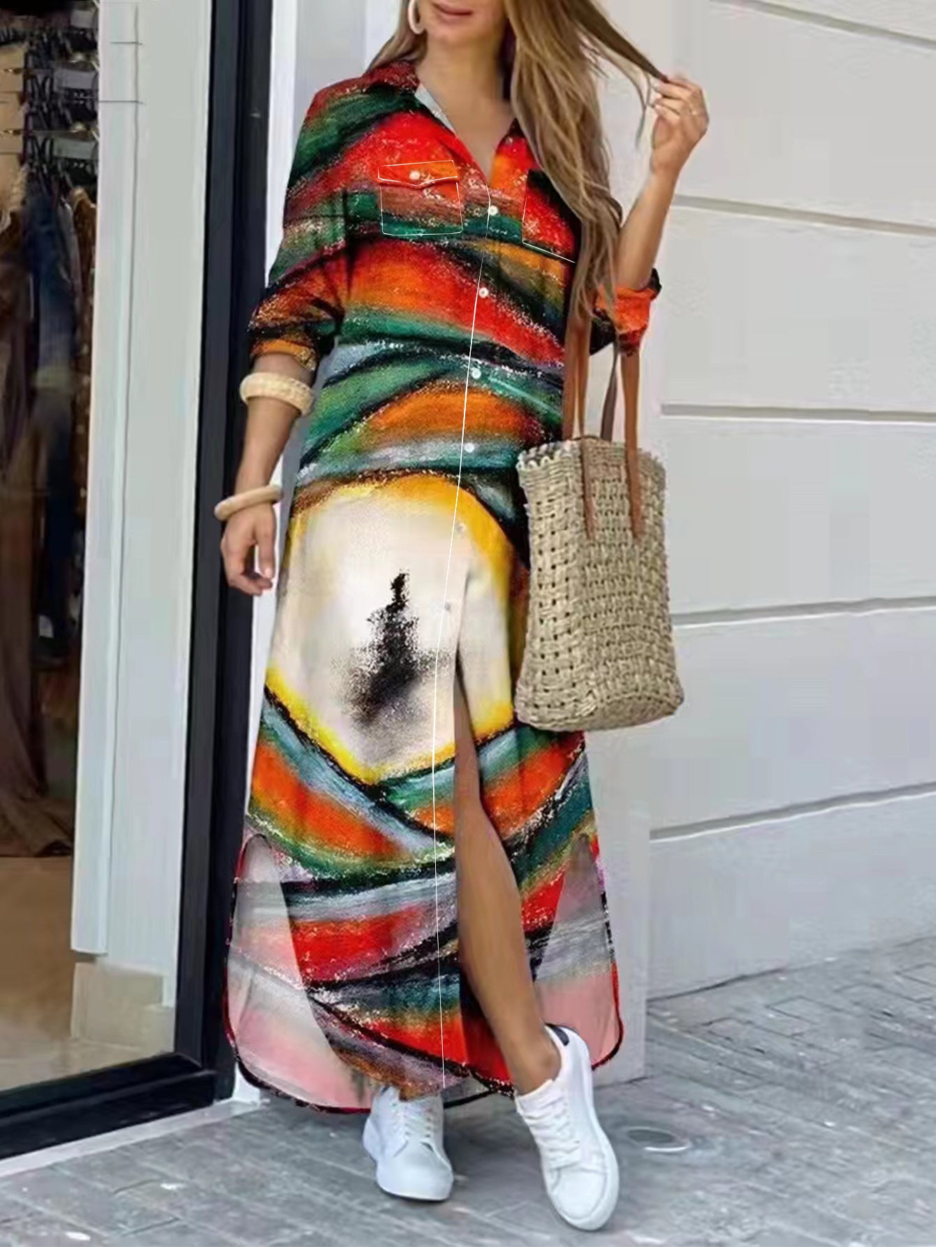 Damen Maxikleid Sovae