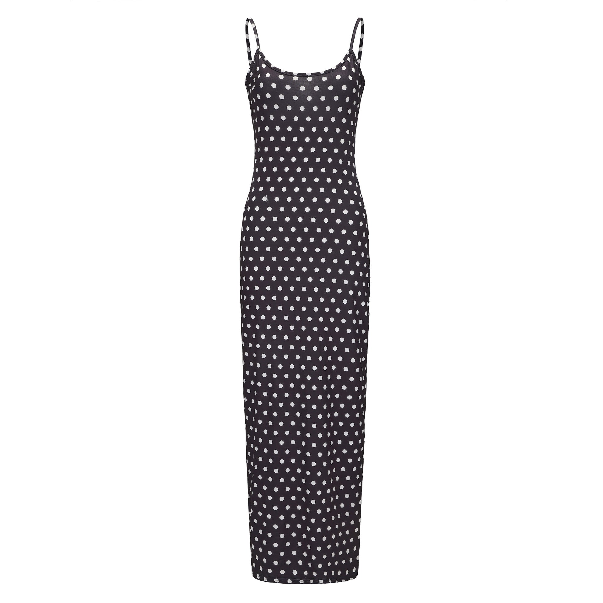 Damen Elegantes Maxikleid mit Punkten Sovae