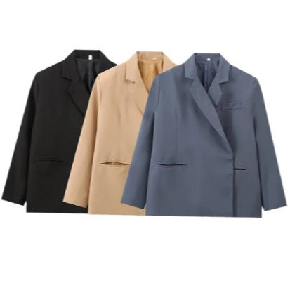Damen elegante Blazerjacke im modernen Schnitt Sovae