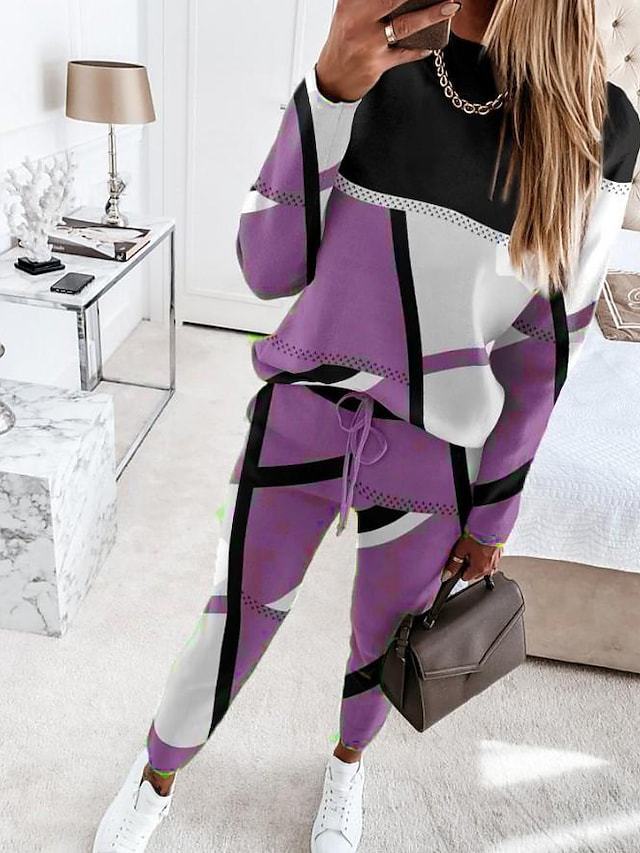 Damen lässiger Sweater und Jogginghose Set Sovae