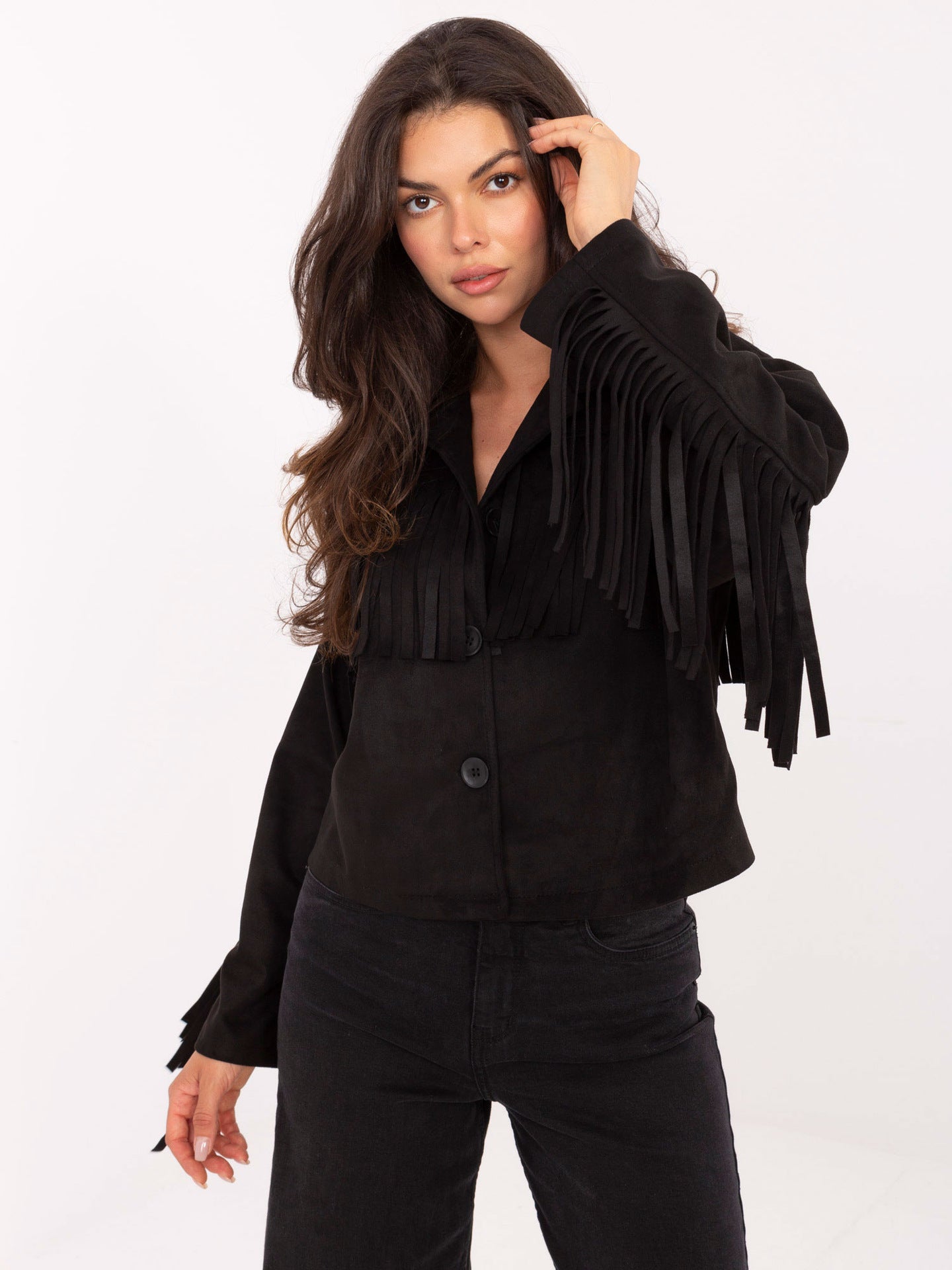 Damen Fransenjacke Sovae