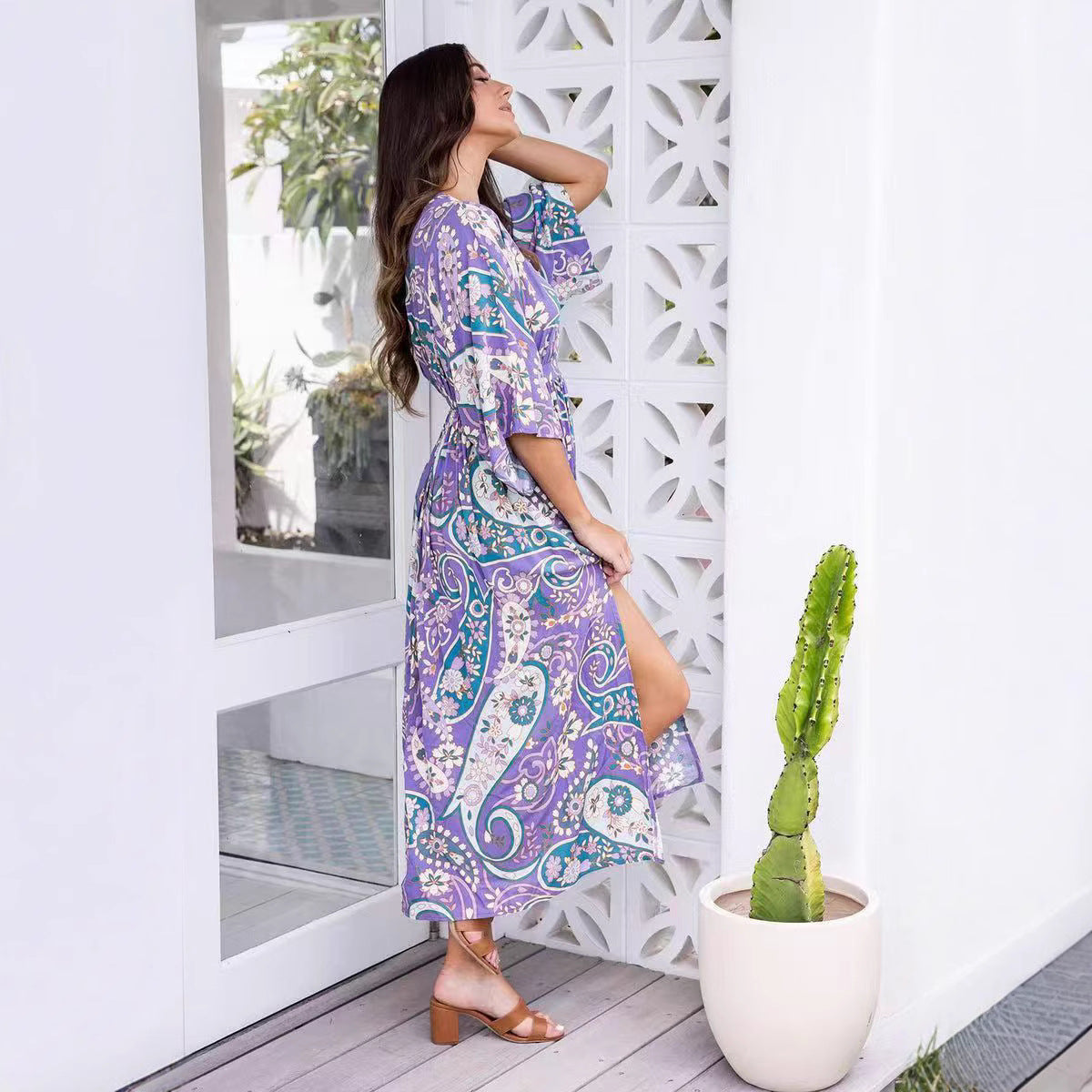 Damen Maxikleid Sovae