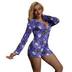 Damen Halloween-Motiv Einteiler Sovae