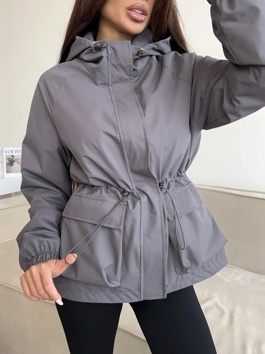 Damen funktionale Windjacke mit Kapuze Sovae