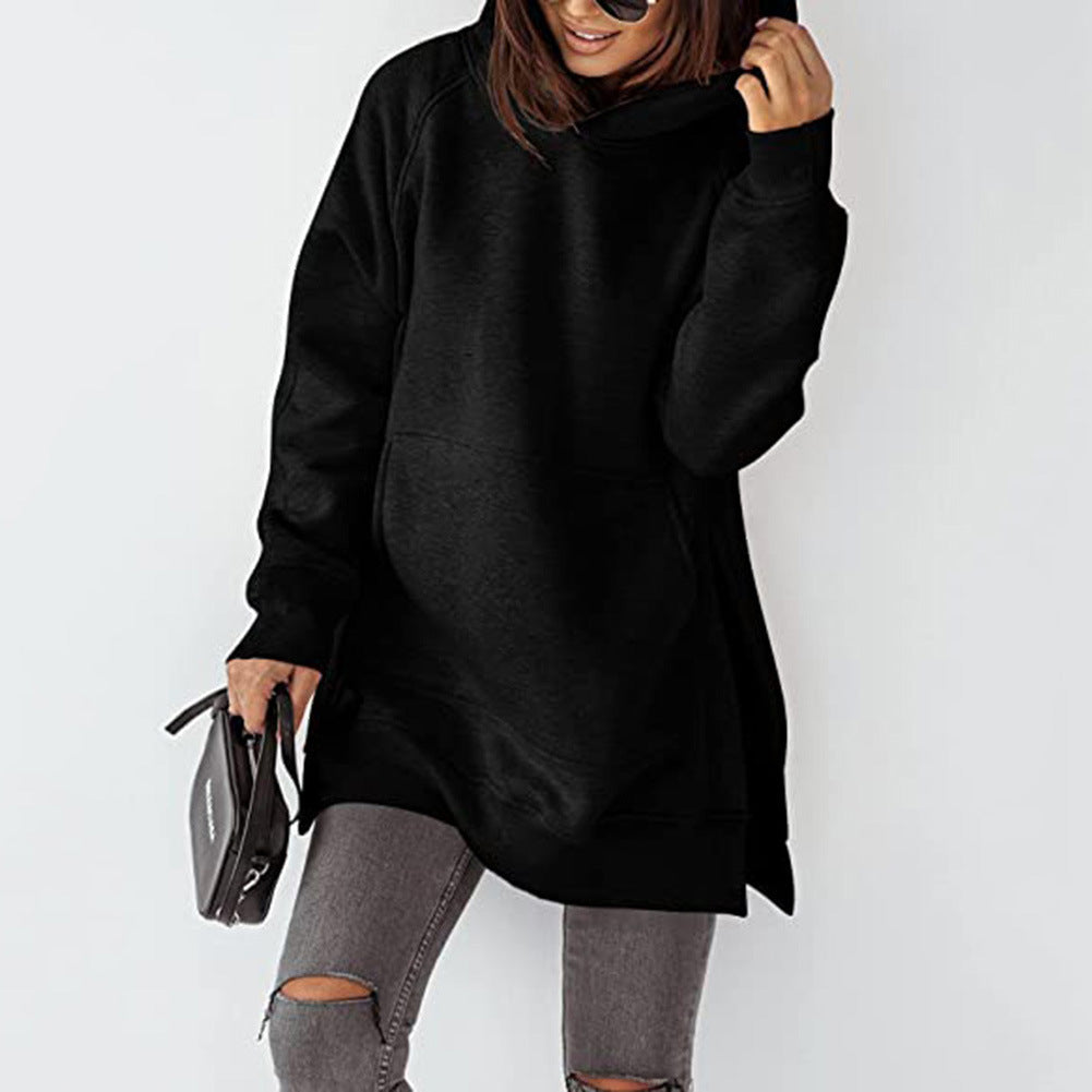 Damen Oversize Hoodie mit seitlichen Schlitzen Sovae