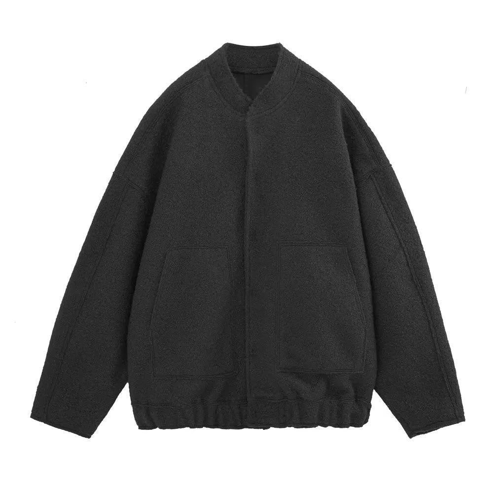 Damen lässige Fleecejacke mit geräumigen Taschen und elastischem Saum Sovae