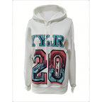 Damen Oversized Kapuzenpullover Sovae