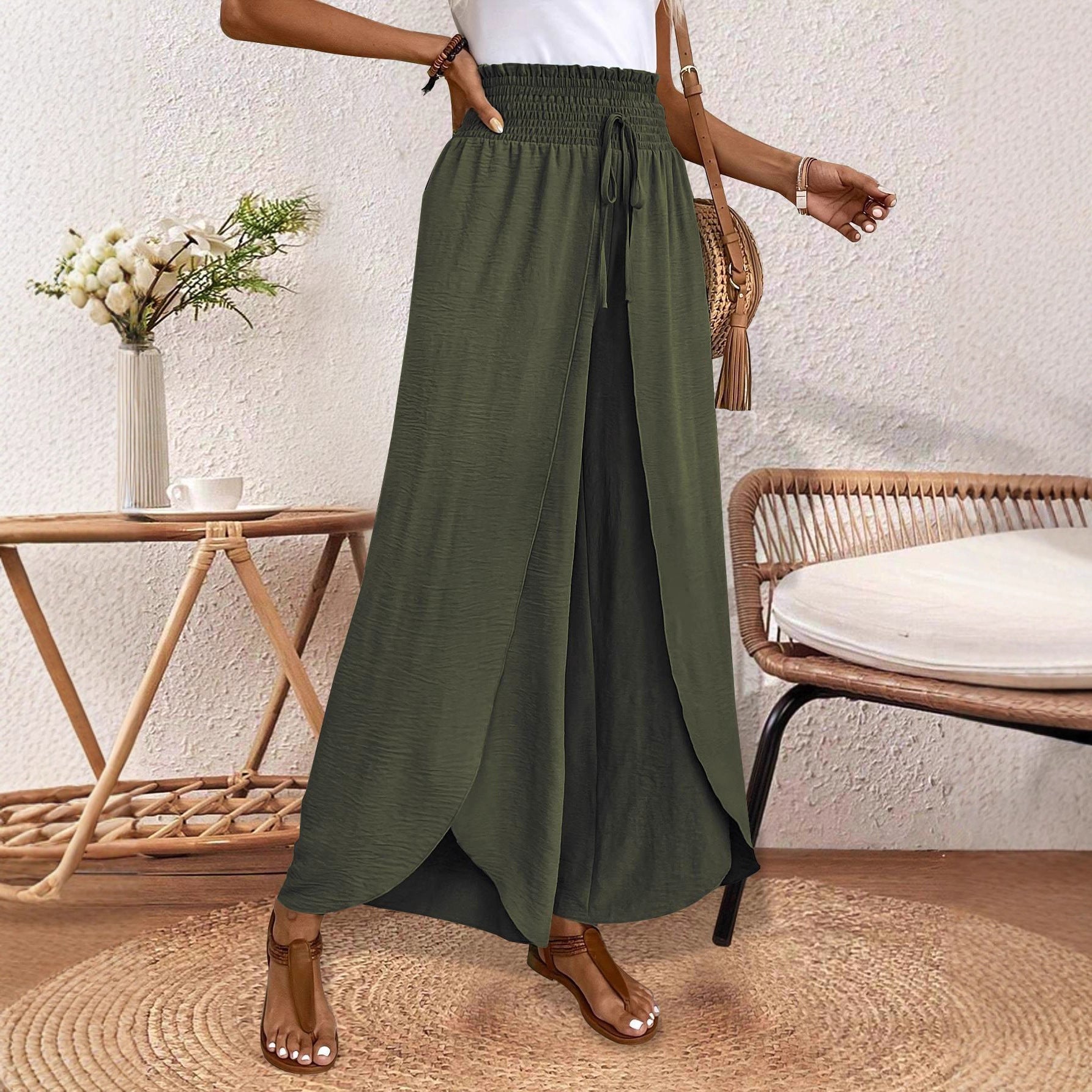 Damen Übergroße Plissierte Hose Sovae