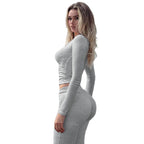 Damen figurbetontes Longsleeve Shirt Sovae