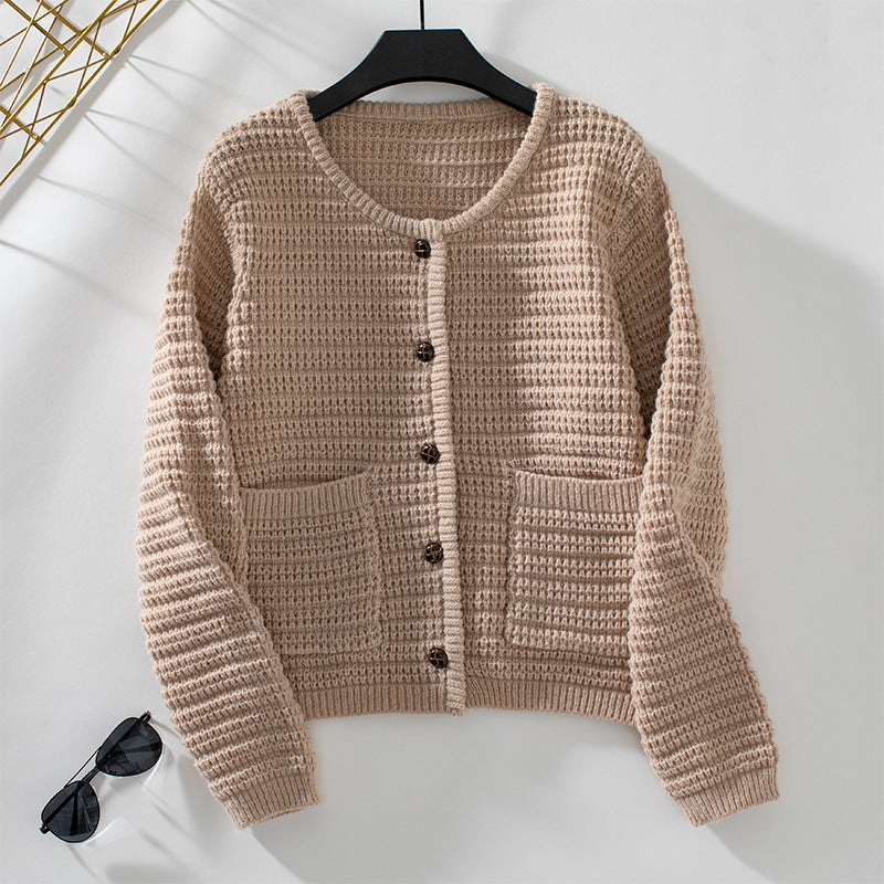 Damen Strickjacke mit Taschen Sovae