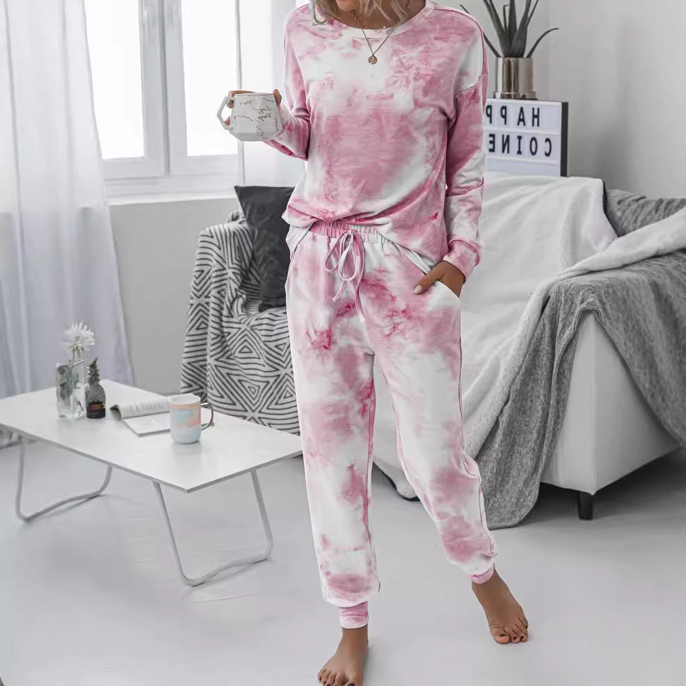 Damen Freizeit-Loungewear Set mit modischem Batikdesign und bequemen Passform Sovae