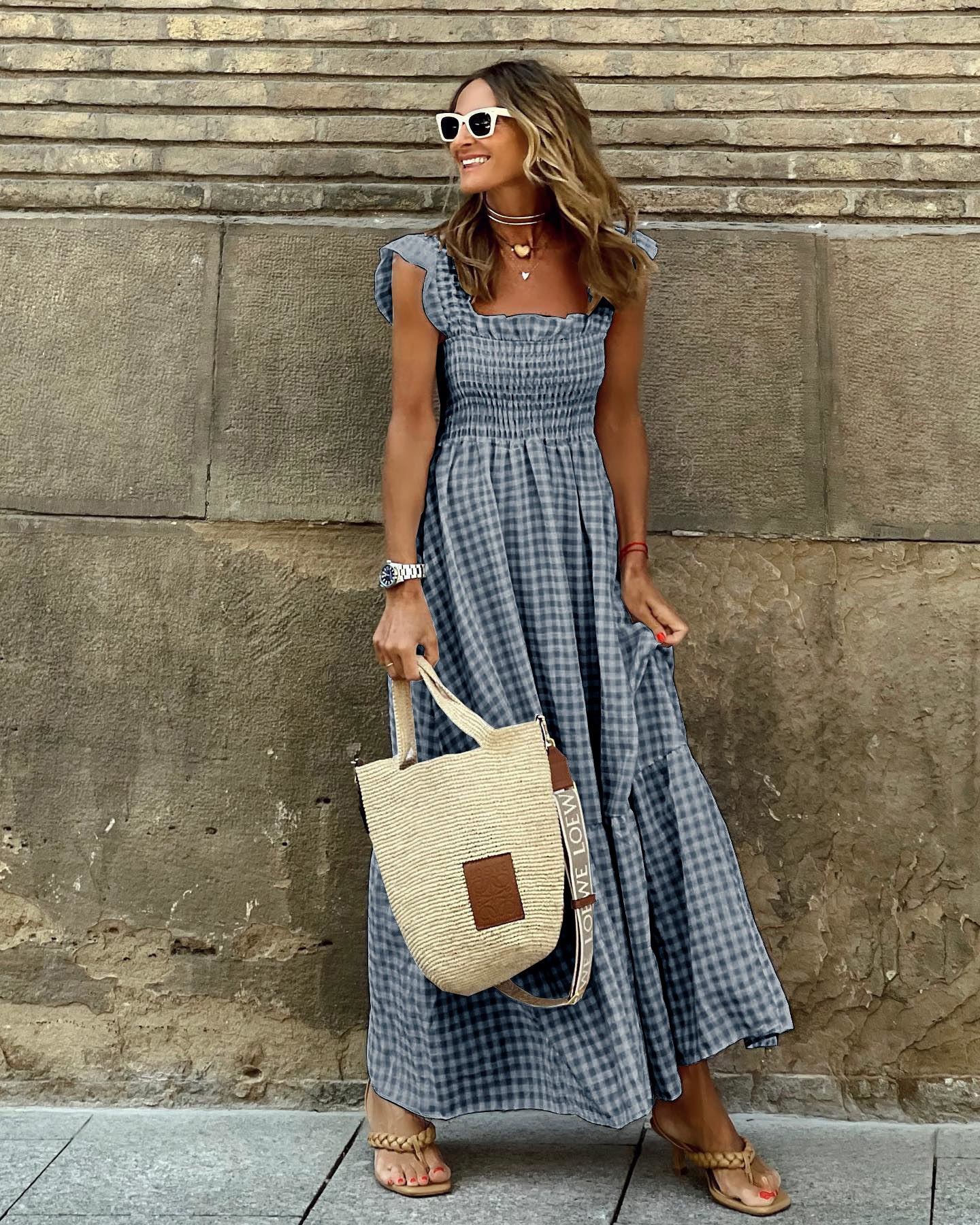Damen Maxikleid Sovae