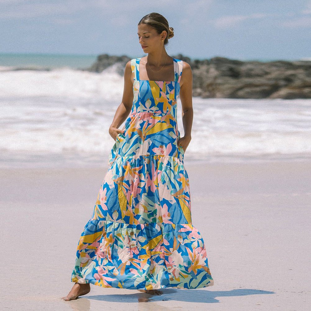 Damen Sommerliches Maxikleid Sovae