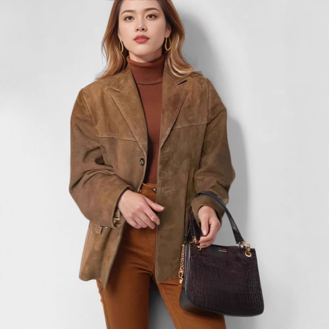 Damen modische oversized Blazerjacke Sovae