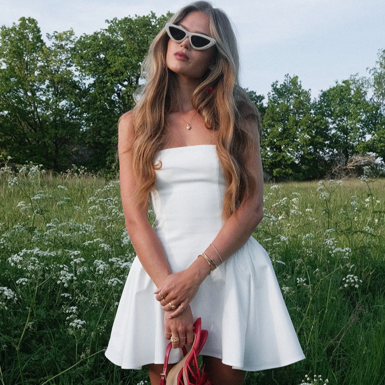 Damen Minikleid mit voluminösem Rock Sovae