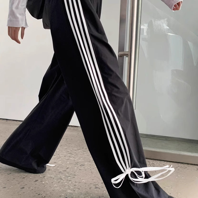 Damen lässige Sporthose mit seitlichen Streifen Sovae