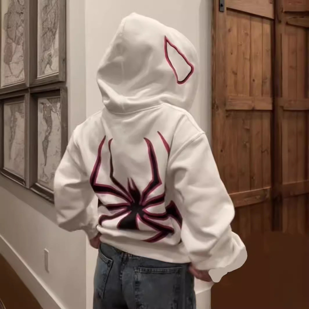 Damen Kapuzenpullover mit künstlerischem Spider-Motiv Sovae