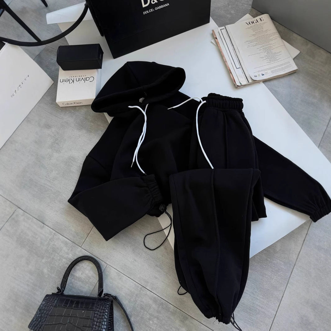 Damen sportliches Hoodie und Jogginghose Set mit elastischem Bund Sovae