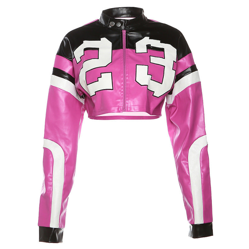 Damen Trendige cropped Jacke Sovae