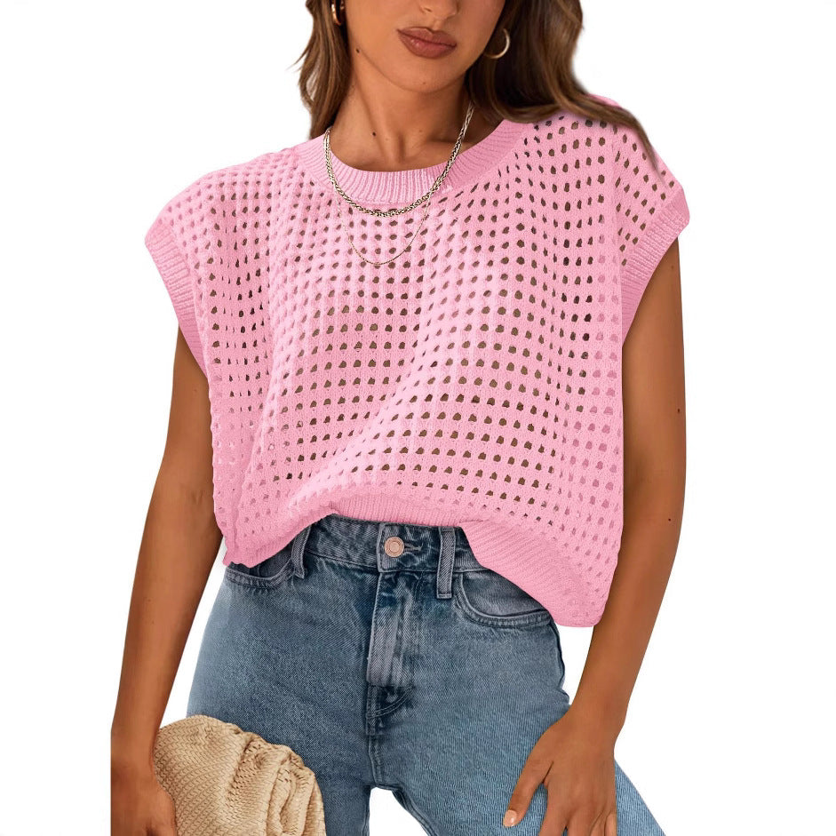 Damen luftiger Strickpullover Sovae