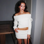 Damen Off-Shoulder Strickset Sovae