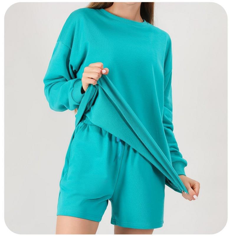 Damen lässiges Sweatshirt und Shorts Set Sovae