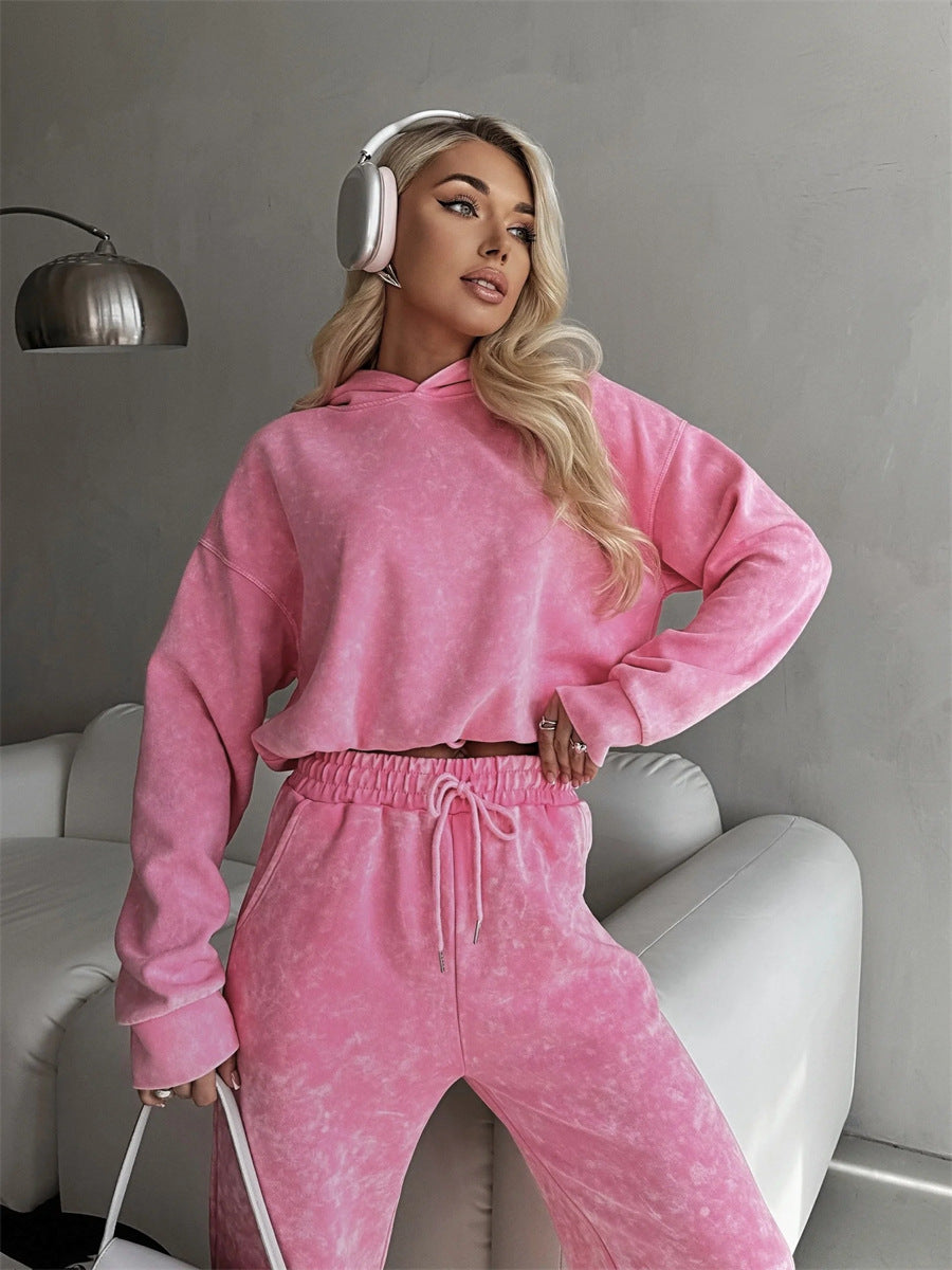 Damen modisches und lässiges Hoodie-Set mit lockerer Passform Sovae