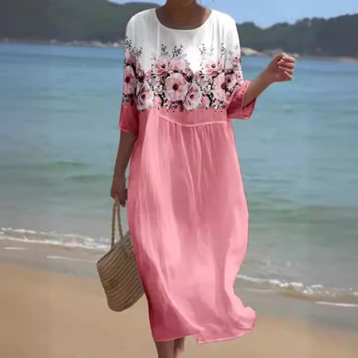 Damen Freizeitkleid mit floralem Design Sovae